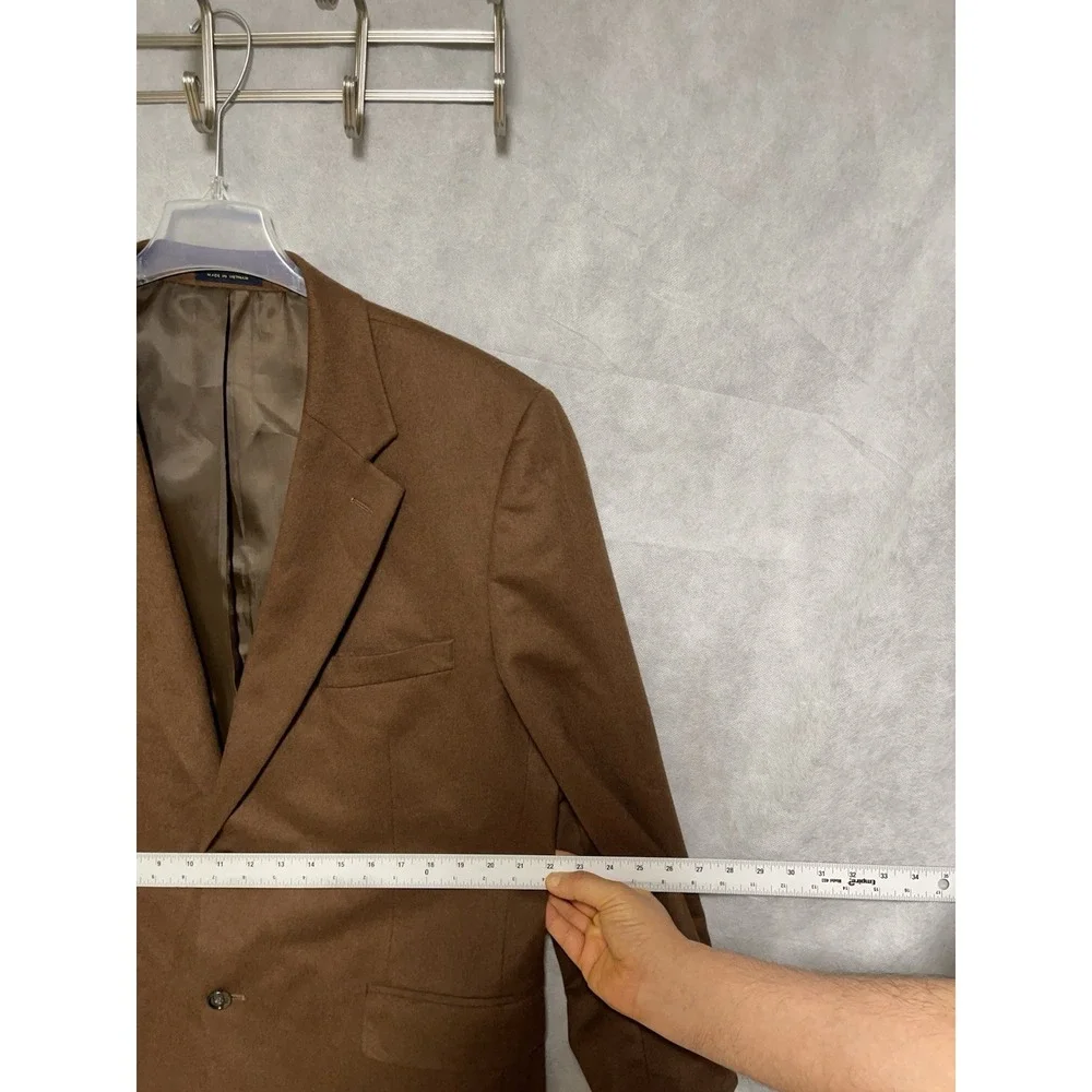 Club Room Blazer Men's 44R Brown Cashmere 2B Winter Flannel Academia Coat Luxury